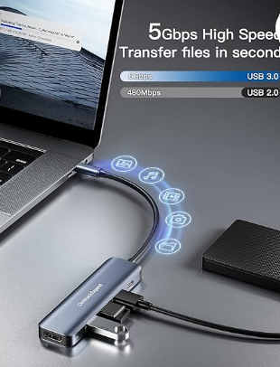 Miniatura 3 de HUB MULTIPUERTO 5 EN 1